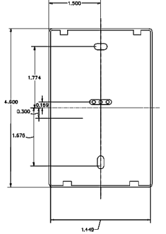 Backplate mounting dimensions