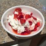 Strawberries and whipped cream. YUM!