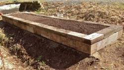 A raised bed at home